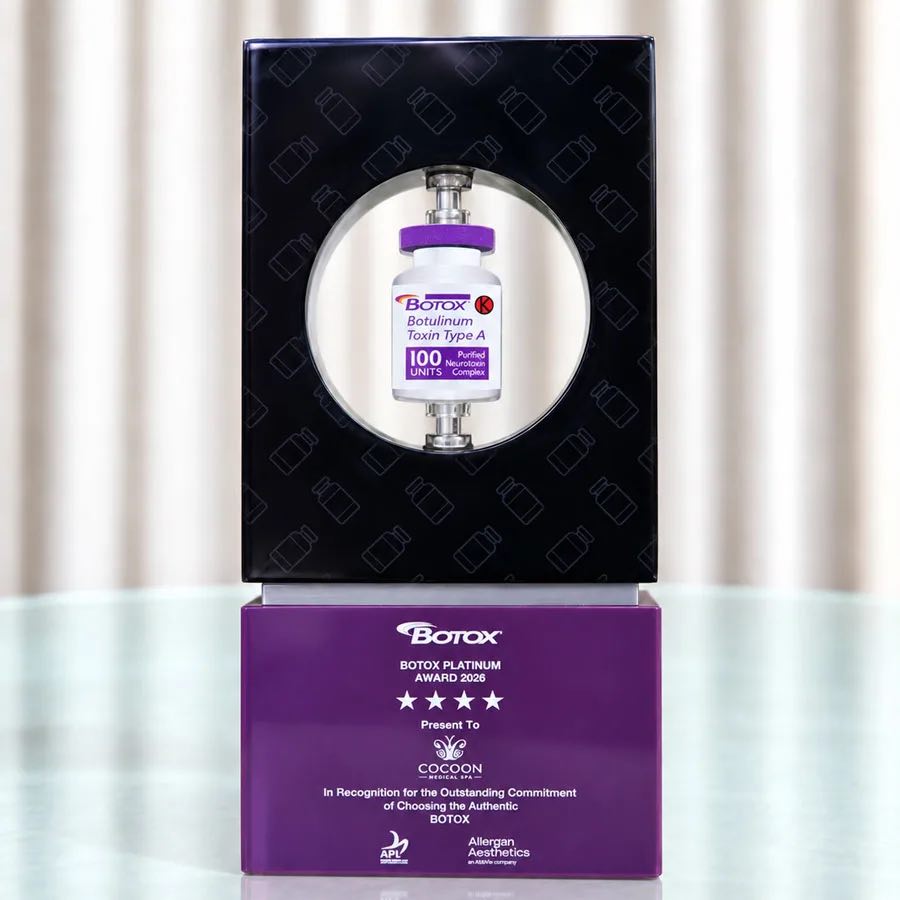 The BOTOX Platinum Award 2026 plaque