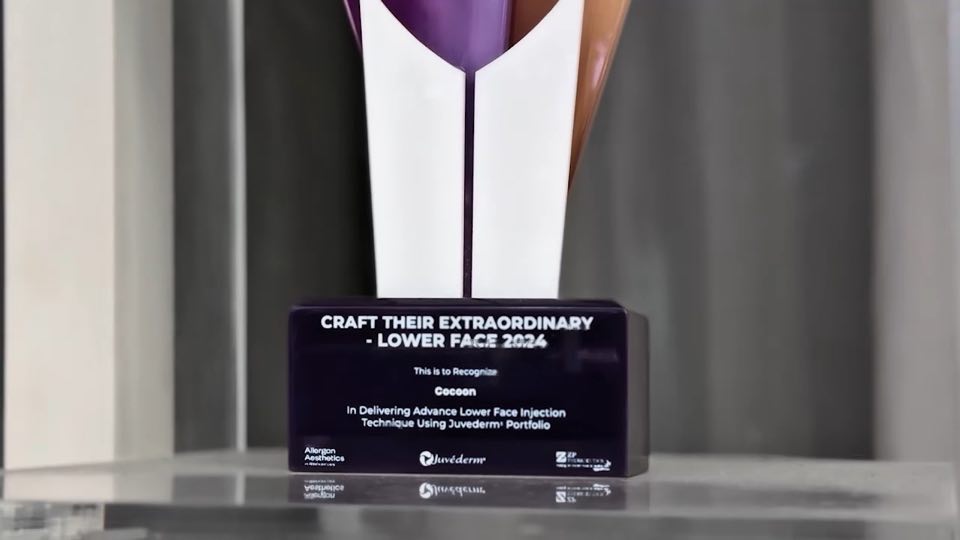 Juvéderm Craft award for lower face injection technique, 2024, presented to Cocoon