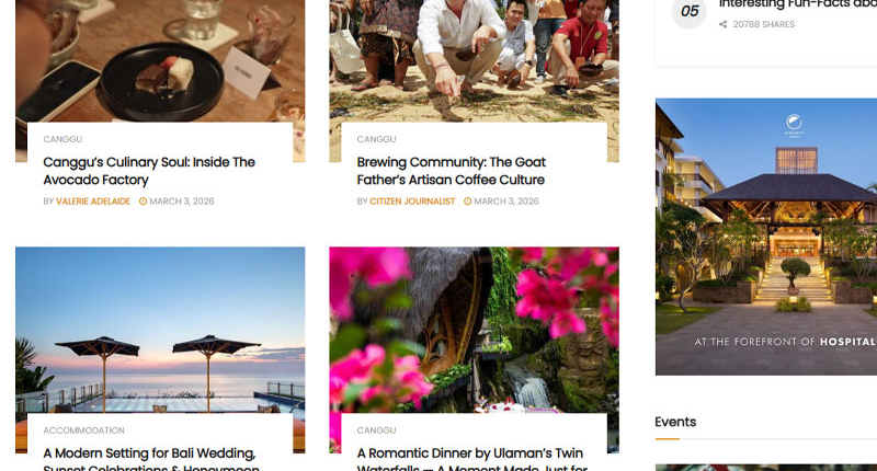 Travel updates from Bali