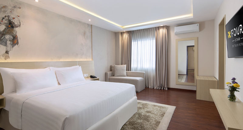 Modern hotel room at Four Star by Trans Hotel Bali Modern hotel room at Four Star by Trans Hotel Bali