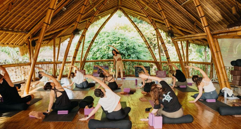 Daily yoga classes at Power of Now Oasis Bali