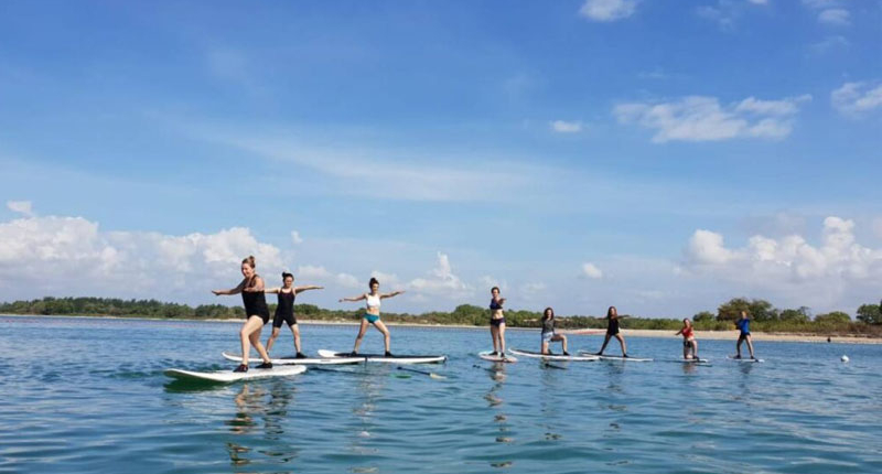 Peaceful Sanur beach wellness environment in Bali