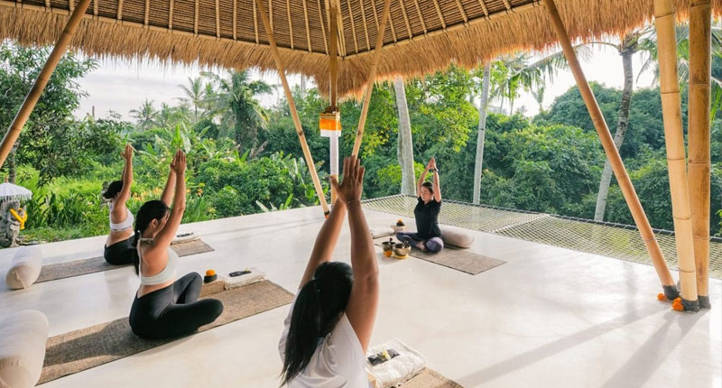 Yoga and meditation at Goddess Retreats Bali