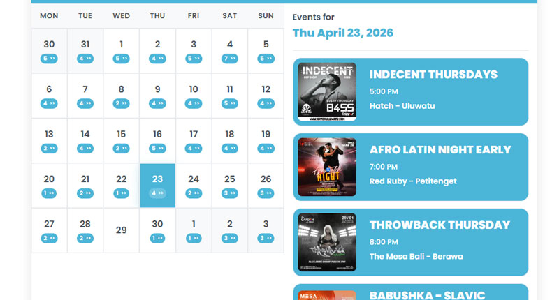 The Beat Bali nightlife guide events and parties