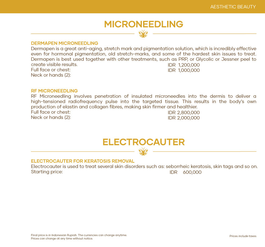 Microneedling, Electrocauter